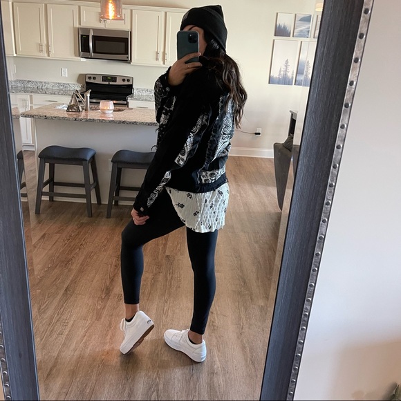 West Side Black Bandana Distressed Denim Jacket - Picture 9 of 14